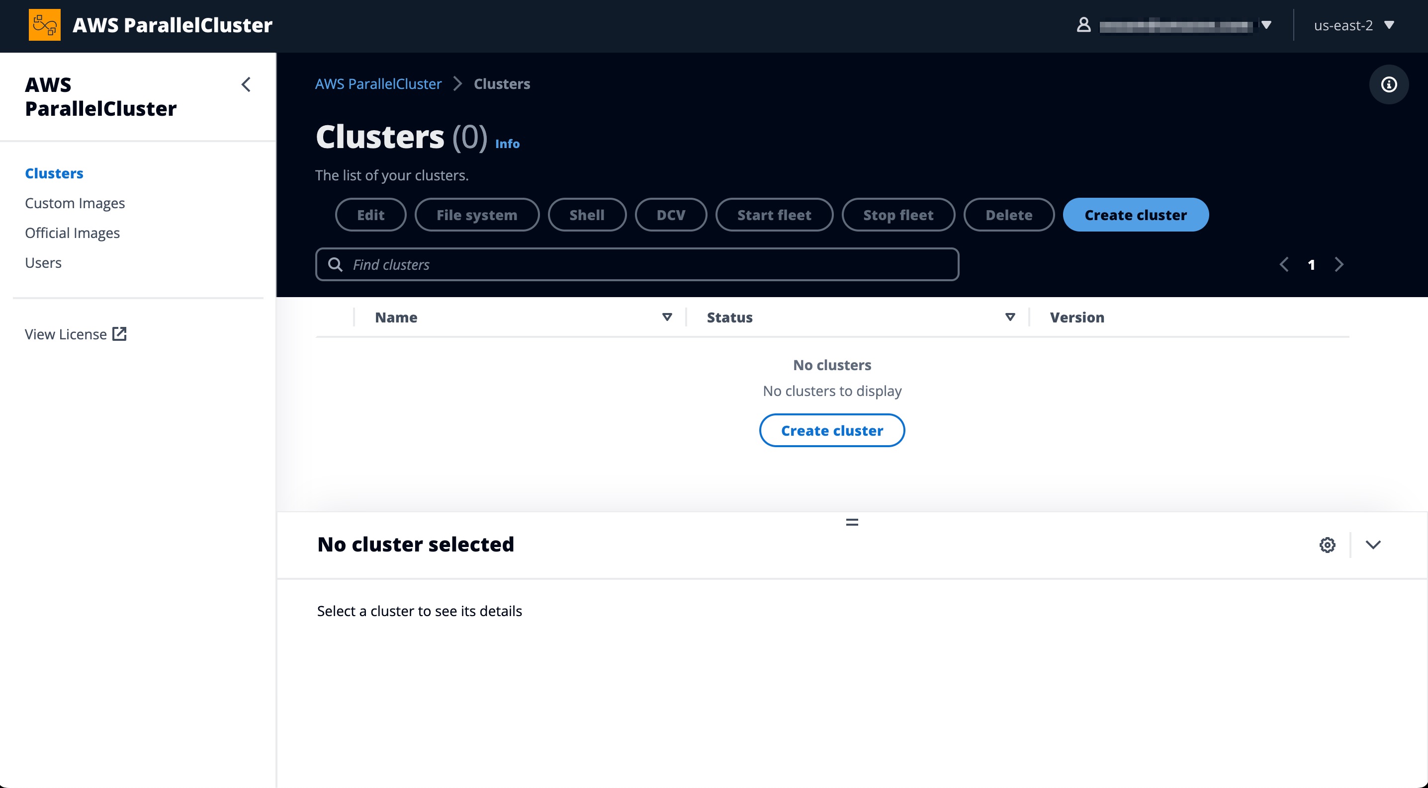 ParallelCluster UI
