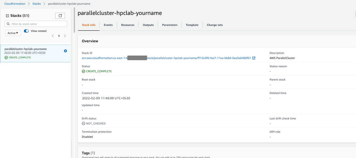 ParallelCluster CloudFormation